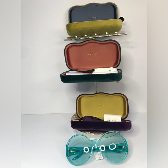 New - Authentic Gucci 0965 Light Blue 001 Logo Summer Oversized Sunglasses GG0… - Picture 14 of 14